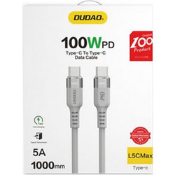 Dudao LC5MAX Καλώδιο USB-C to USB-C 100W 1m Grey