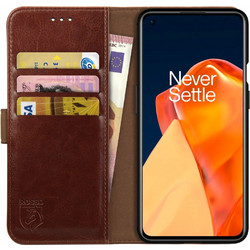 Rosso Element Θήκη Πορτοφόλι για OnePlus 9 Pro - Καφέ