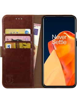 Rosso Element Θήκη Πορτοφόλι για OnePlus 9 Pro - Καφέ
