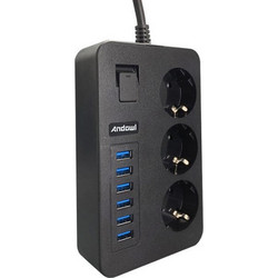 Andowl Q-PC6 6x USB 3000W 3x Sockets