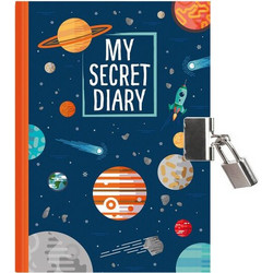 Legami Milano Σημειωματάριο My Secret Diary με Λευκές Σελίδες και Λουκέτο Planets Ημερολόγιο με Κλειδαριά (DIA0012)