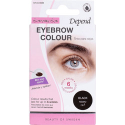 Depend Eyebrow Colour Black Αδιάβροχη Ημιμόνιμη Βαφή Φρυδιών