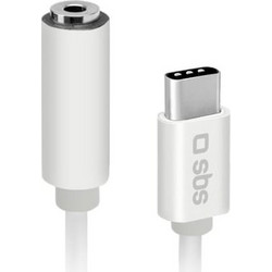 Αντάπτορας SBS USB-C male σε Jack 3.5mm female Λευκό