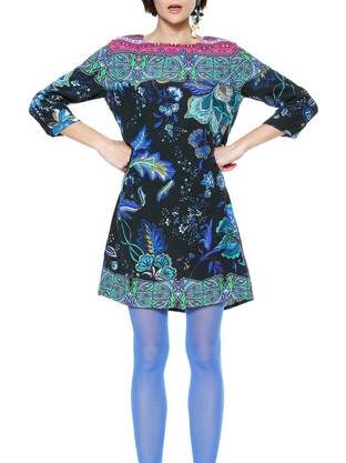 Desigual Killpop Mini Φόρεμα Μπλε 18WWVW93-2000