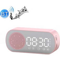 Z7 Digital Bluetooth 5.0 Speaker Multi-function Mirror Alarm Clock FM Radio(Pink) (OEM)