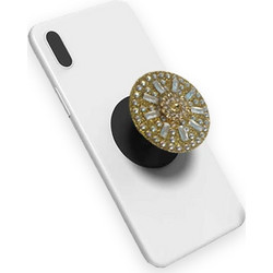 Βάση στήριξης Pop socket Diamond Flower - Κίτρινο