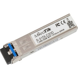 Mikrotik S-31DLC20D network transceiver module 1250 Mbit/s SFP 1310 nm (S-31DLC20D)