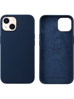 Idol 1991 Velvet Back Cover with MagSafe Blue (iPhone 13 mini)