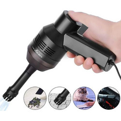 HK-6019D Portable Household Car Handheld Mini USB Vacuum Cleaner Dust Collector Cleaning Tools(Black) (OEM)