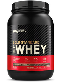 Optimum Nutrition Gold Standard 100% Whey Double Rich Chocolate Πρωτεΐνη Ορού Γάλακτος Γράμμωσης 908gr