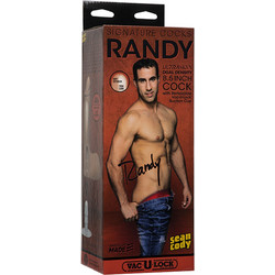 Doc Johnson Vac-U-Lock Randy Ρεαλιστικό Dildo με Βεντούζα & Όρχεις 21cm Vanilla