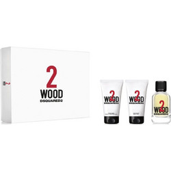 Dsquared2 Wood Eau De Toilette 50ml + Bath & Shower Gel 50ml + Black Wallet