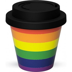 IDrink Ποτήρι Καφέ Bamboo με Καπάκι Mini Love Is Love 1τμχ ID5111