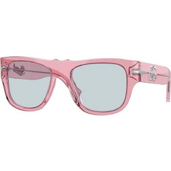 Persol PO3294S 1166/56 Ανδρικά Γυαλιά Ηλίου Τετράγωνα Κοκάλινα Ροζ με Μπλε Καθρέπτη Φακό