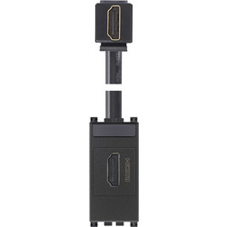 Πρίζα HDMI με Καλώδιο 90 Γκρι Arke