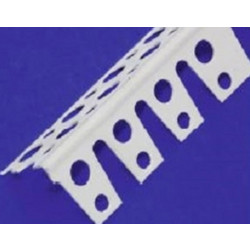Baufox - Εύκαμπτο γωνιόκρανο PVC, 24x24 διάτρητο, 2,50m/τεμάχιο