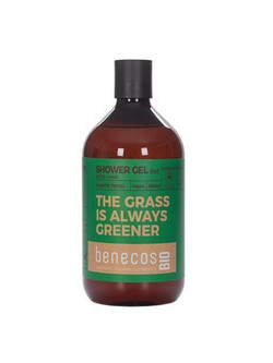 Benecos The Grass Is Always Greener Φυτικό Σαμπουάν & Αφρόλουτρο για Επανόρθωση 500ml