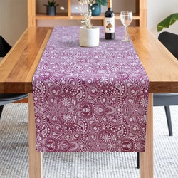 Τραβέρσα Sefu 301 Burgundy Lino Home Μπορντώ 45x145