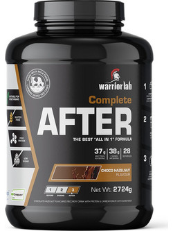Warriorlab Complete After Chocolate Hazelnut Πρωτεΐνη Ορού Γάλακτος Όγκου Χωρίς Γλουτένη 2.72kg
