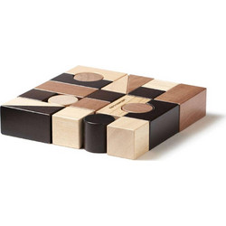 Τουβλάκια Στοίβαξης KC1000496 20x20x4cm Ξύλινα Natural-Black Kid's Concept