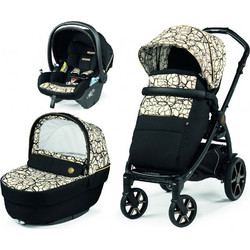 Peg Perego New Book 2021 Lounge Modular Καρότσι Μωρού 3 σε 1 Graphic Gold