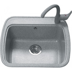 Sanitec Classic 313 Επικαθήμενος Νεροχύτης Γρανίτη Ματ Granite Grey 58x50cm