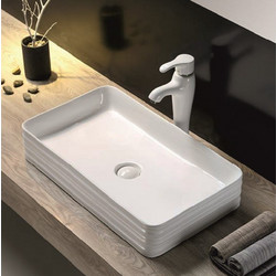 Inter Ceramic Επικαθήμενος Νιπτήρας Μπάνιου Πορσελάνης 68x38x13cm Λευκός ICB881