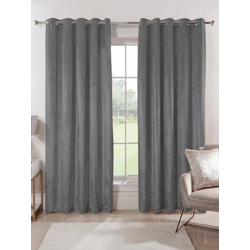 Γαρύφαλλο Κουρτίνα με Τρουκς 290x280 Luxury Velour Ανθρακί