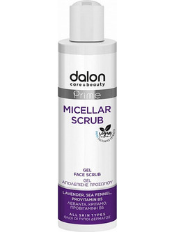 Dalon Prime Micellar Gel Ενυδατικό Scrub Προσώπου 200ml