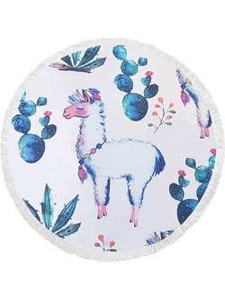 Morseto Στρογγυλή Πετσέτα Θαλάσσης Microfiber Άσπρη 150cm M-007