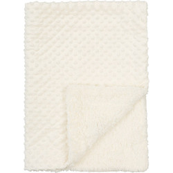 BimbiDreams Bimbi Pirulos Dots Sherpa Crudo Κουβέρτα Αγκαλιάς Βελουτέ 80x100 Μπεζ