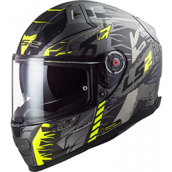 LS2 FF811 Vector II Techbot Matt Titanium / H-V Yellow Κράνος Μηχανής Full Face 1500gr