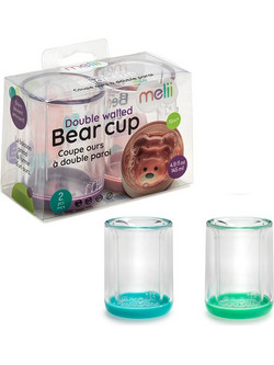 Σετ ποτήρια 2τμχ με διπλό τοίχωμα 145ml Melii Blue-Mint MEL13550