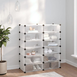 vidaXL Παπουτσοθήκη Πλαστική Μ94.5xΠ36.5xΥ106cm 340564