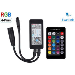 Eachen RGB LED Strip Wifi Controller + IR Remote (EWELINK APP)