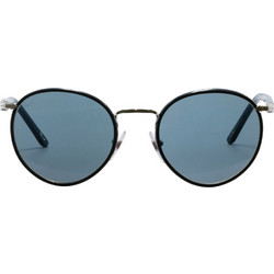 Persol PO2422SJ 1120/56 Ανδρικά Γυαλιά Ηλίου Στρογγυλά Μεταλλικά Μπλε με Μπλε Polarized Φακό