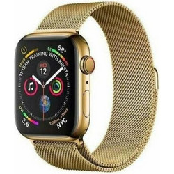 Hurtel Magnetic Λουράκι Μεταλλικό Gold (Apple Watch 42 / 44 / 45mm)