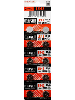 Maxell LR43/AG12/V12GA/RW84/LR1142 10τμχ