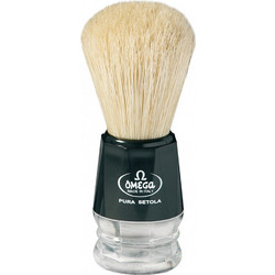 Omega S-Brush Μαύρο Πινέλο Ξυρίσματος με Συνθετική Τρίχα 10019