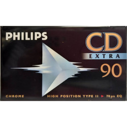 ΚΑΣΕΤΑ AUDIO (ΗΧΟΥ) PHILIPS 90MINUTES HIGH POSITION TYPE II/CHROME POSITION
