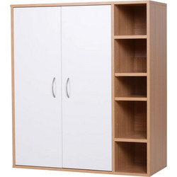 Ξύλινο Ντουλάπι με 2 Πόρτες και 5 Ράφια 80 x 32 x 91 cm HOMCOM 833-588