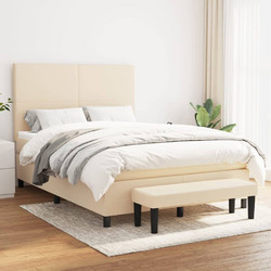 vidaXL Κρεβάτι Boxspring με Στρώμα Υφασμάτινο 3136442