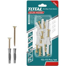 TOTAL WJNAK3505012 Σετ Βίδες με Βύσματα 3.5 Χ 50mm