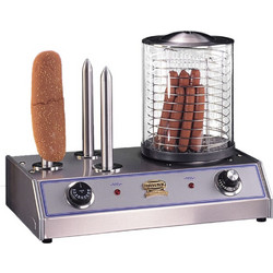 Μηχανή παρασκευής HOT DOG με ατμό και τρεις πύρους για ψωμάκια Johny Ελληνικής Κατασκευής