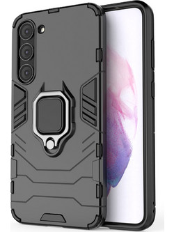 Ring Armor case for Samsung Galaxy S23+ armored cover magnetic holder ring black