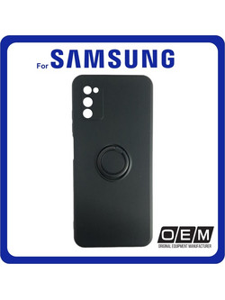 Θήκη Πλάτης - Back Cover, Silicone Σιλικόνη Finger Grip Black Μαύρο For Samsung S20 FE/S20 FE 5G