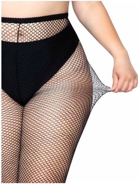 LEG AVENUE - FISHNET PANTYHOSE PLUS SIZE