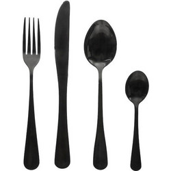 Excellent Houseware Σετ Μαχαιροπίρουνα 16 τεμαχίων από Ανοξείδωτο ατσάλι, σε Μαύρη απόχρωση - Excellent Houseware