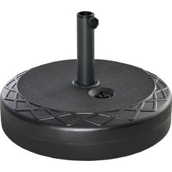 Outsunny Στρογγυλή Βάση Ομπρέλου Φ55cm Πλαστική 30kg για Πολωνούς 38-48mm Μαύρο 84D-131