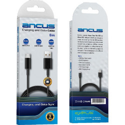 Καλώδιο Σύνδεσης και Φόρτισης Ancus Flow E44 USB σε Micro-USB 2.0A 480Mbps Data Transfer Μαύρο 1m